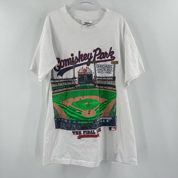 VINTAGE T-Shirt Kids Size Small Comiskey Chicago White Sox Single Stitch MLB 90s - Picture 11 of 11